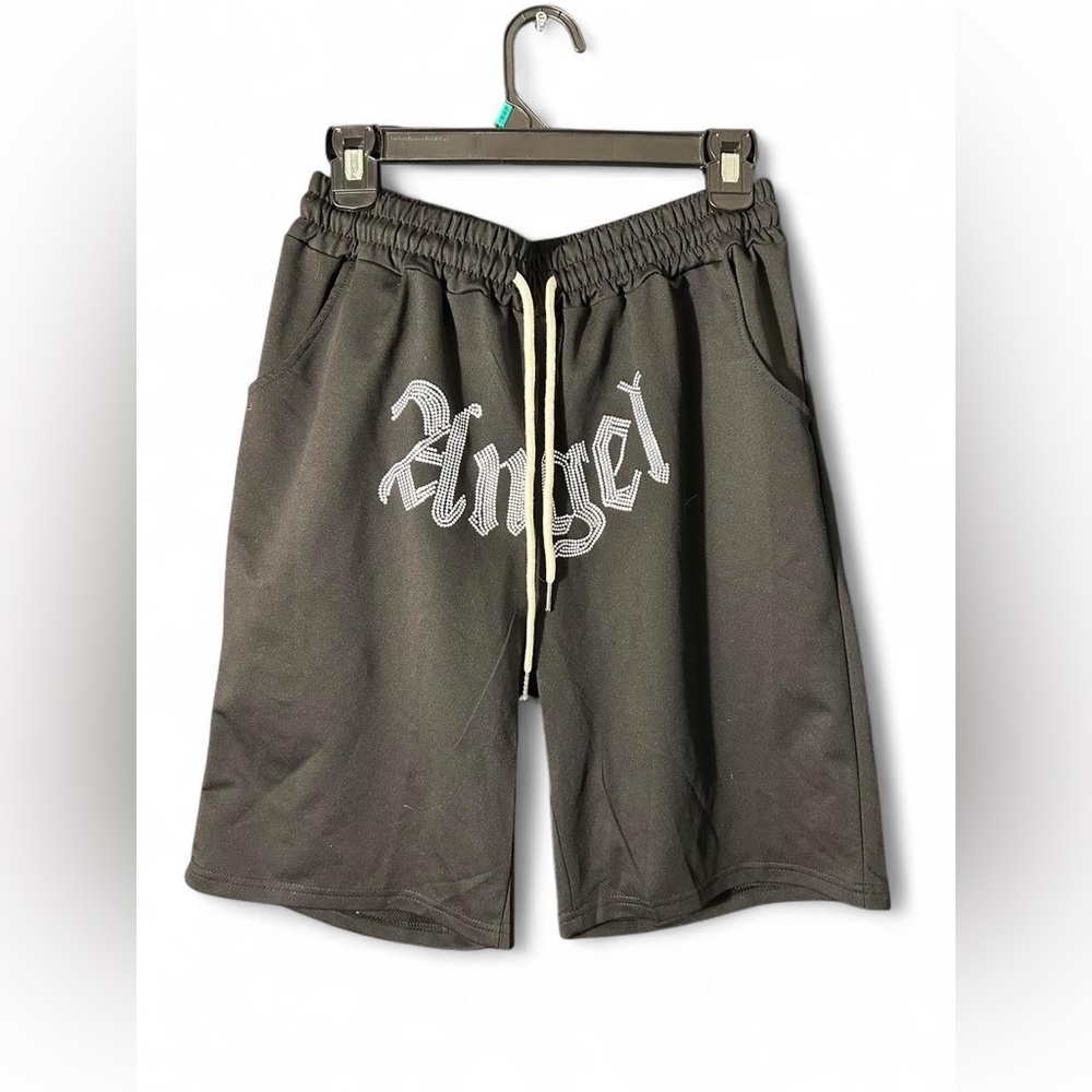 Black Angel Front Printed Shorts Small